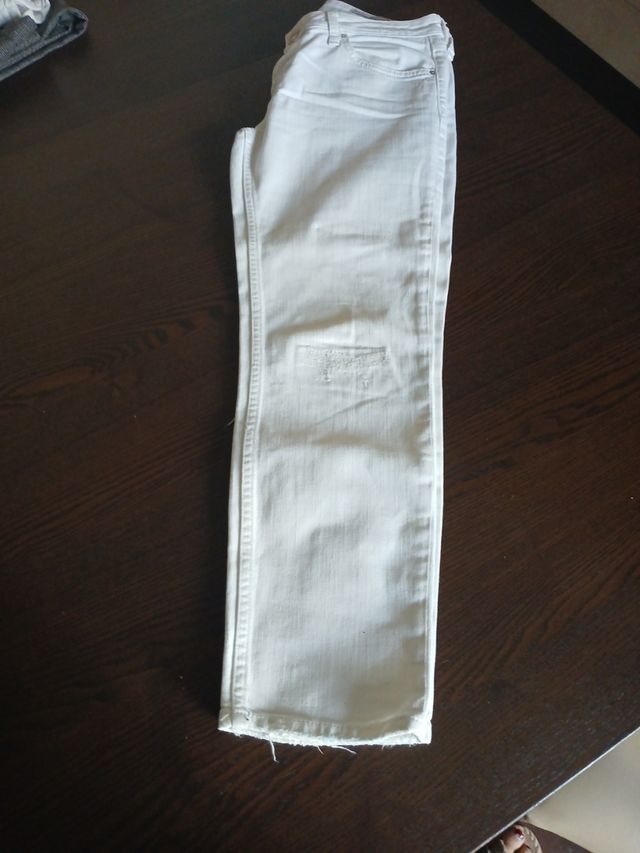 Pantalones Zara Mujer blancos