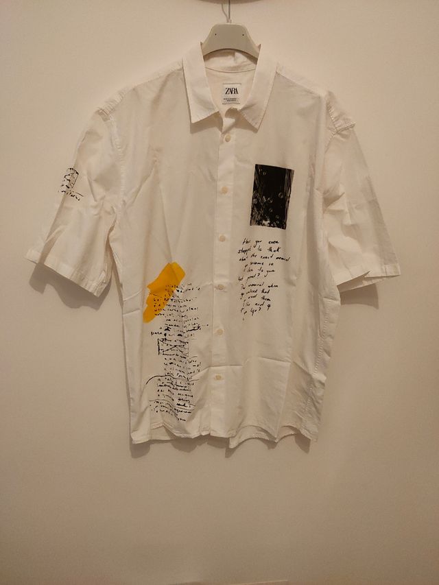 Camicia Zara bianca stampa
