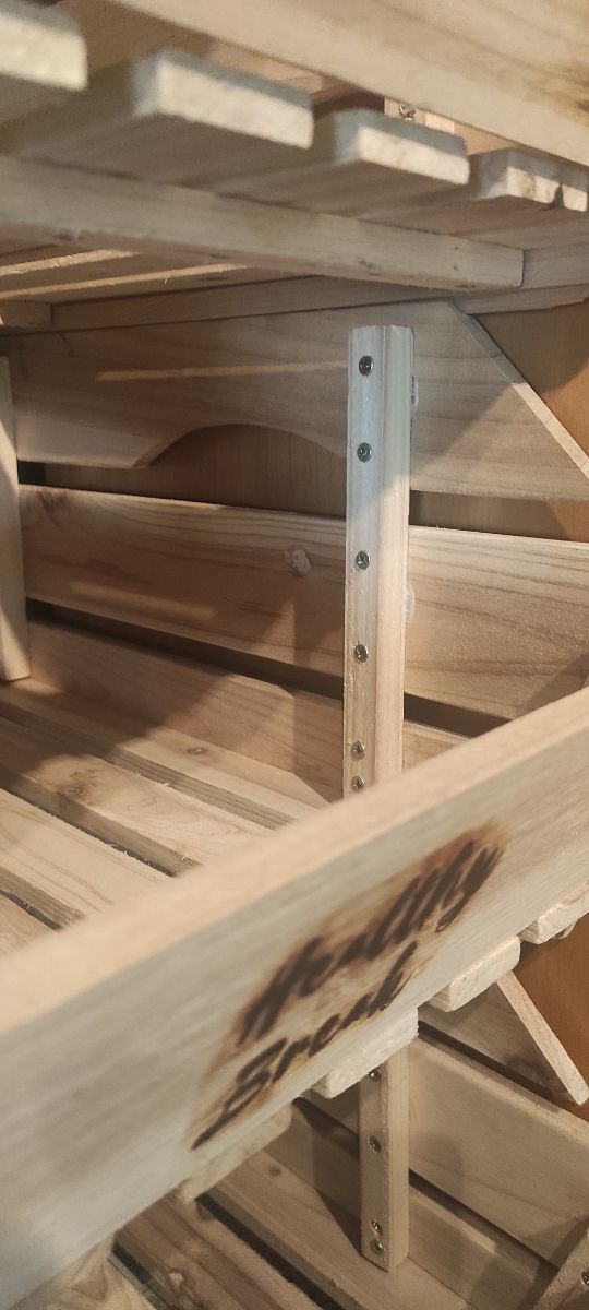 Estantería madera - Cajas almacenaje apilables