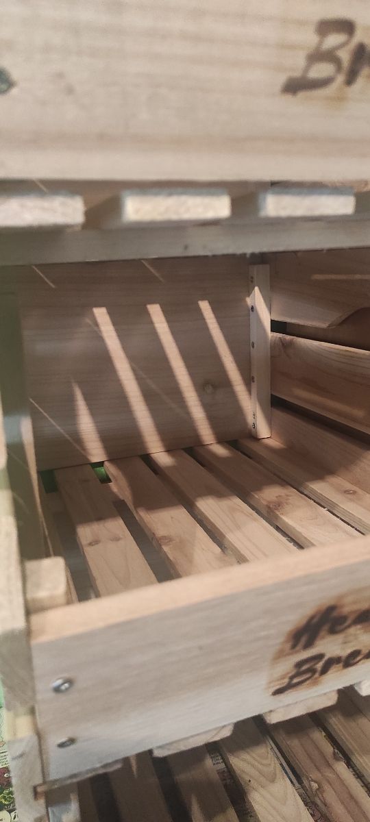 Estantería madera - Cajas almacenaje apilables