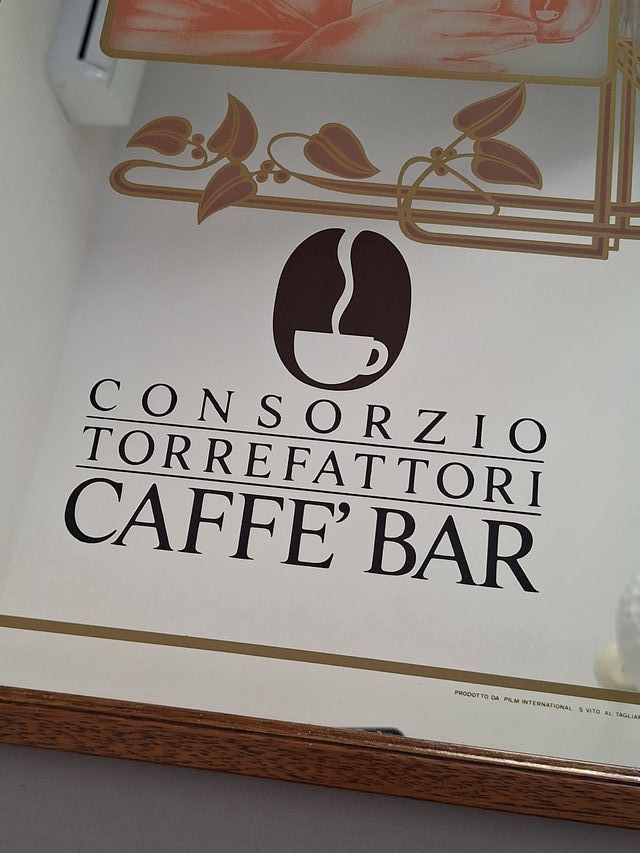 VINTAGE anni 80 - Specchio pubblicitario Caffè Bar