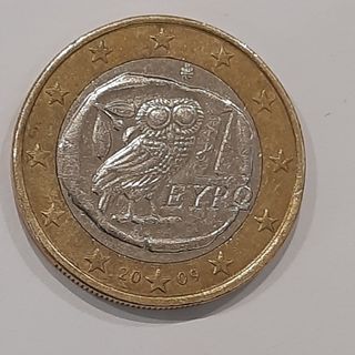Moneda 1 euro Grecia 2009