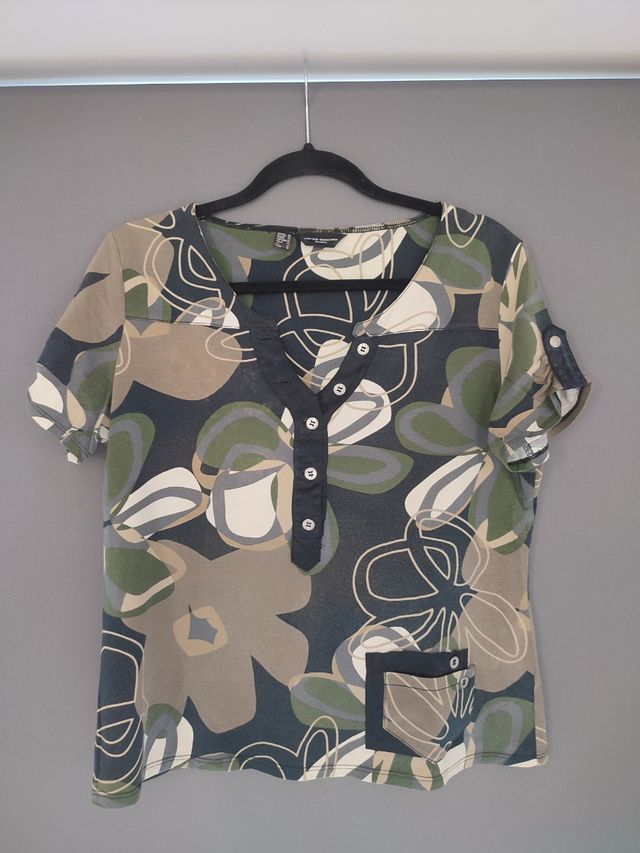 Blusa estampada verde - Talla L
