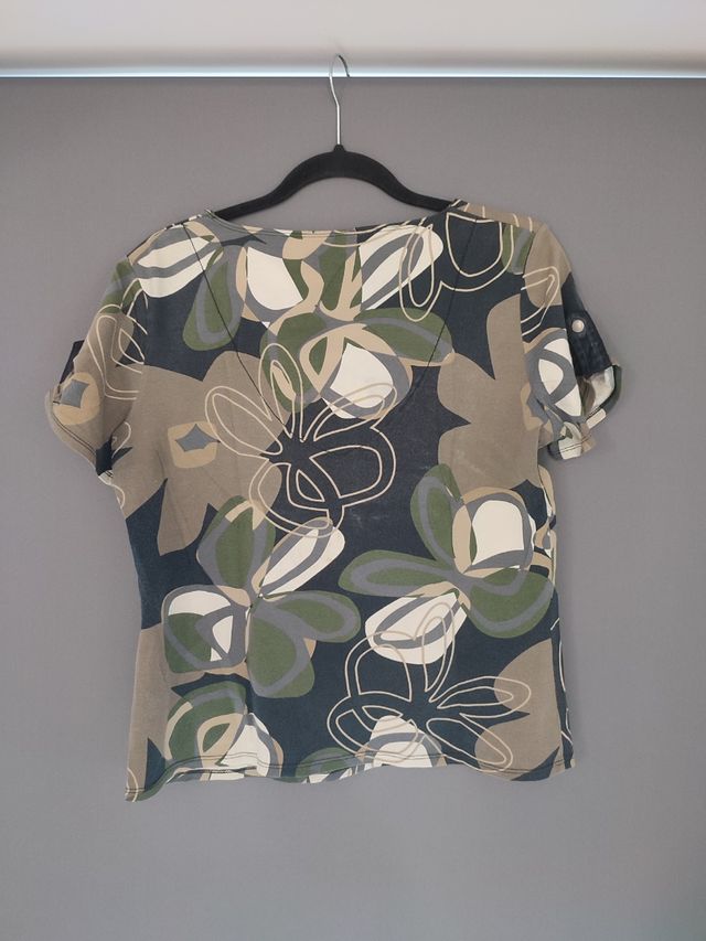Blusa estampada verde - Talla L