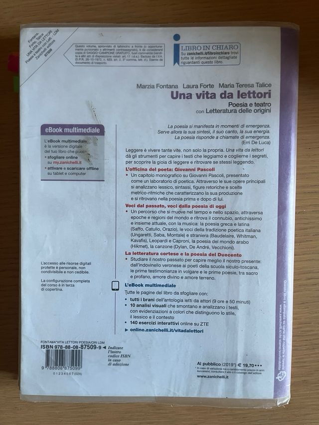 una vita da lettori poesia e teatro