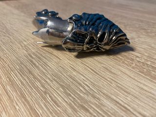 Anillo Gótico Garra Plata Ajustable