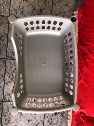Estante 3 cestas gris plástico