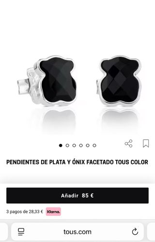Pendientes Tous osito - Ónix