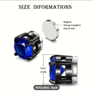 Pendientes magnéticos SENLANSP azules