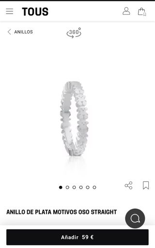 Anillo Tous ositos - plateado