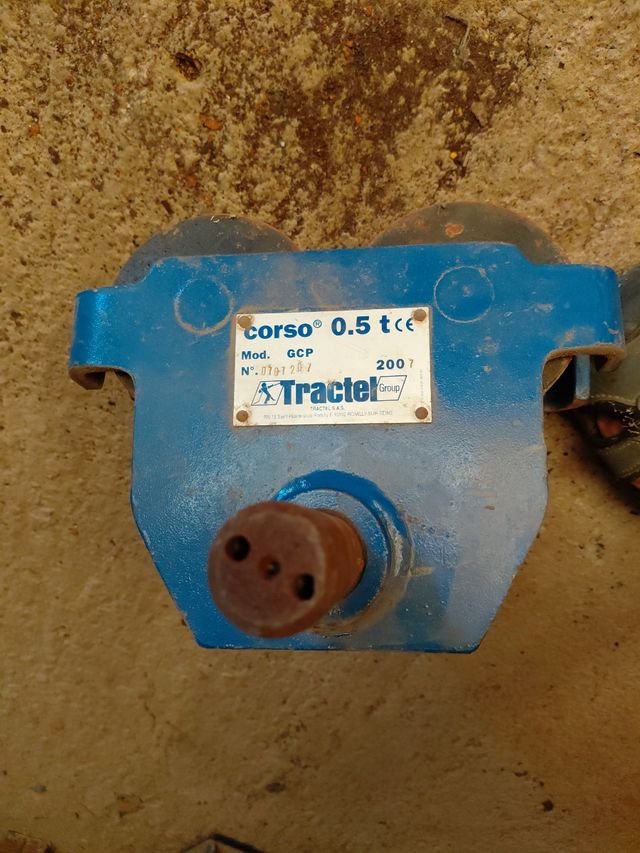 Offerta Tractel 1 tonnellata + 0,5 tonnellate carrello da viaggio-