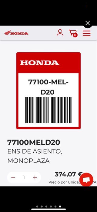 Asiento Honda CBR 1000RR SC57 06 07
