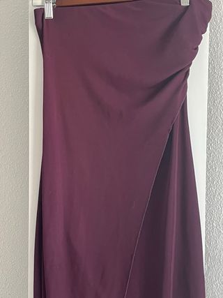 Vestido asimétrico vintage morado