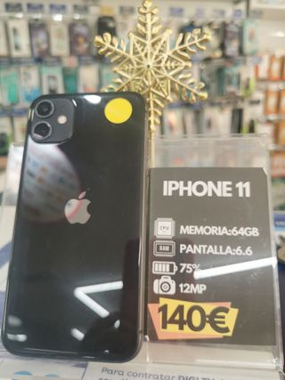 iPhone 11 Negro 64GB - 75% Batería