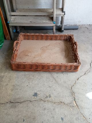 Cesta mimbre marrón