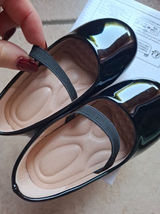 Ballerine bimba nere 24, vernice