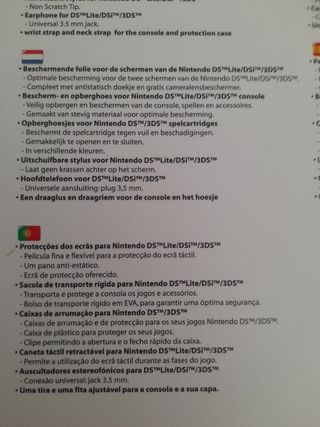 OFERTÓN.Pack 3DS: funda con accesorios+cargador 