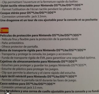 OFERTÓN.Pack 3DS: funda con accesorios+cargador 