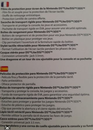 OFERTÓN.Pack 3DS: funda con accesorios+cargador 