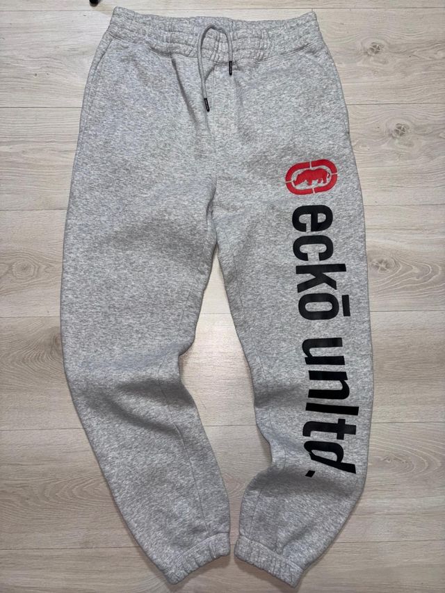 Pantalones Ecko Unltd Gris Y2K baggy fit joggers