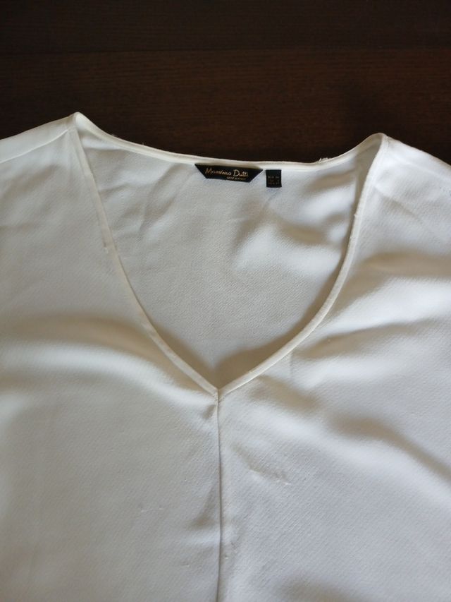 Blusa Massimo Dutti blanca - T-S