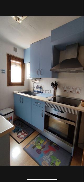 Muebles cocina azul 