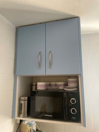 Muebles cocina azul 