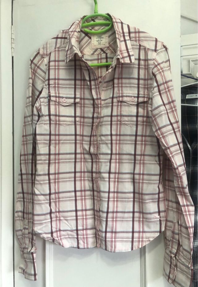 Camisa cuadros rosa- roja