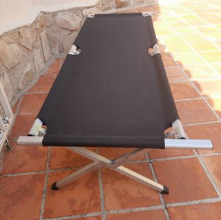 Cama camping plegable - Negra