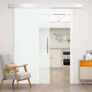 Puerta corredera cristal satinado 102x205cm