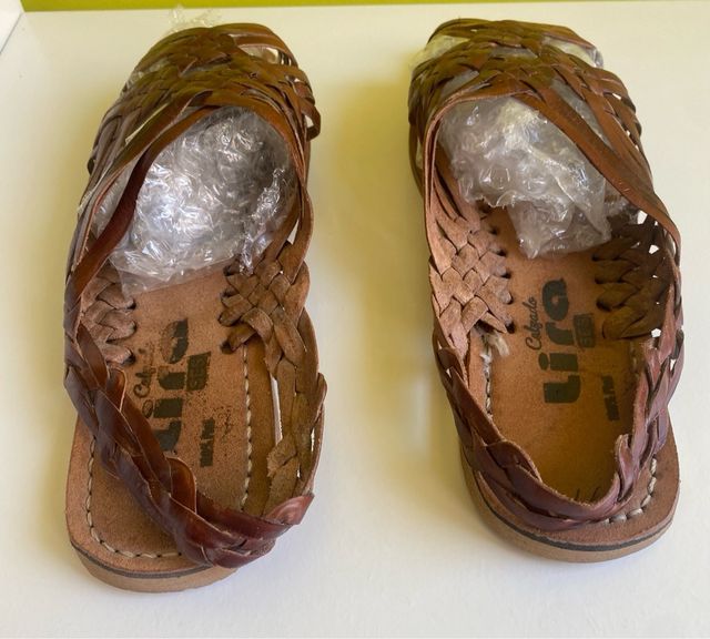 Huaraches Liira Piel Marrón 37