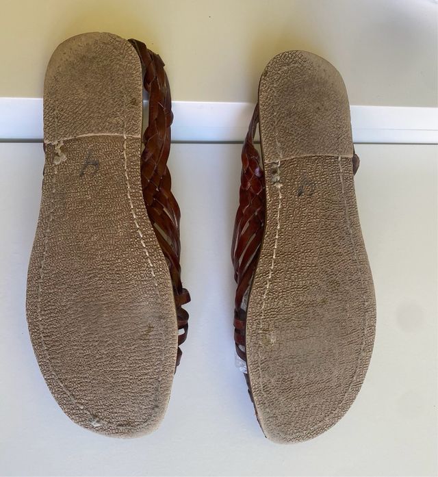 Huaraches Liira Piel Marrón 37