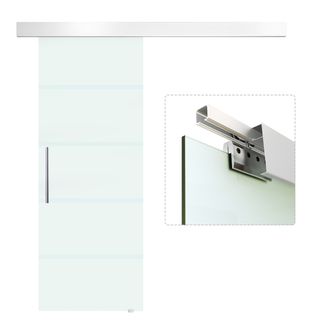 Puerta Corredera de Cristal Satinado 75x210 cm 