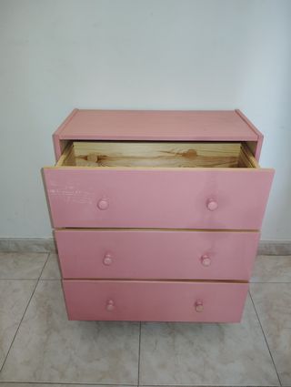 Cajonera rosa 3 cajones