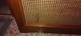 Mueble radiador  | Madera, mimbre y mármol