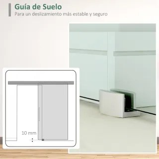  Puerta Corredera de Cristal 77,5x205 cm 