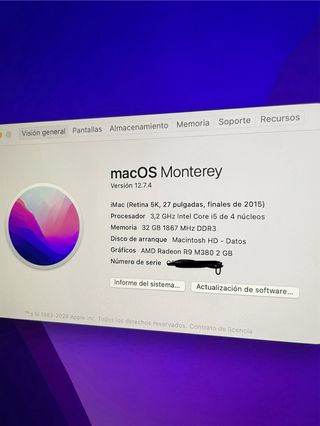 iMac 27" Apple - Plata 2016