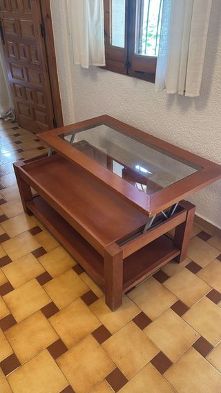 Mesa centro tapa elevable