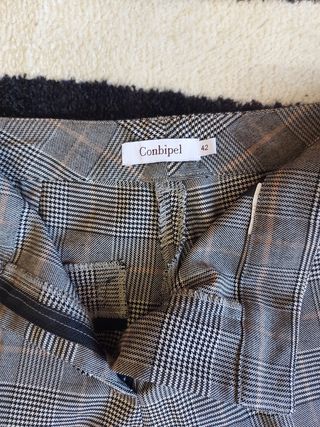 Pantaloni Combipel trama quadri Tg 42