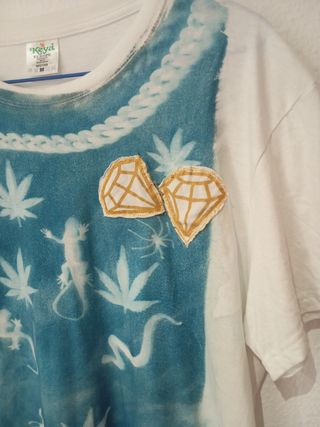 Camiseta cianotipia y mas- diseño único