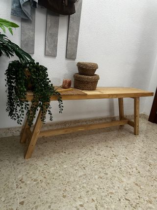 Banco madera maciza recibidor