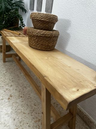 Banco madera maciza recibidor