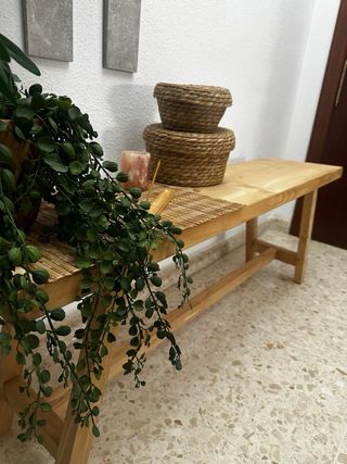 Banco madera maciza recibidor