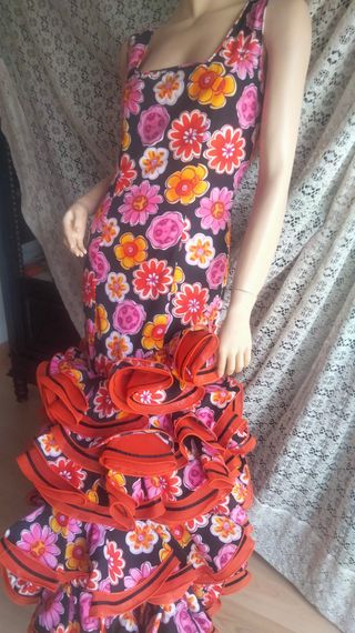 Vestido Flamenco Micaela Villa talla 40/42.