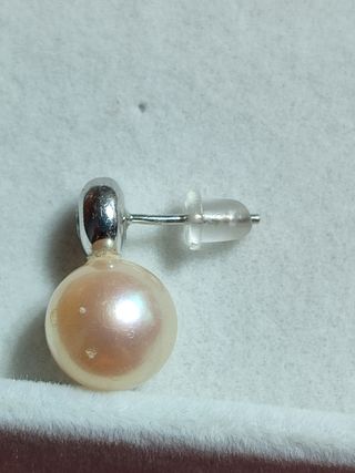 Pendientes oro blanco perlas diamantes