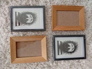 4 Marcos fotos, 2 de Madera-2 Negros, NUEVOS