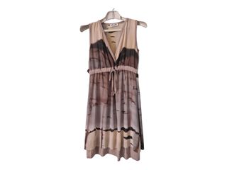 Vestito estivo beige e marrone