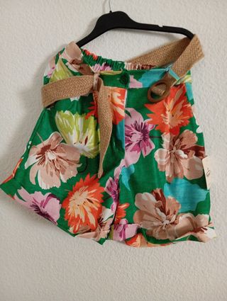 Bermudas flores pantalón corto mujer Nuevo