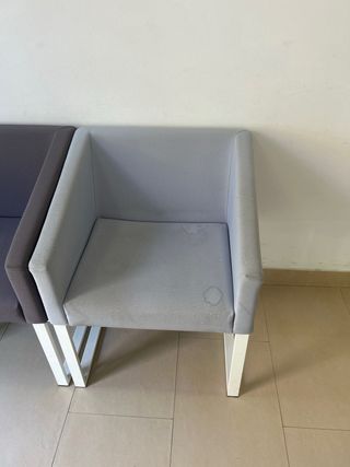 7 butacas Inclass - Gris & azul