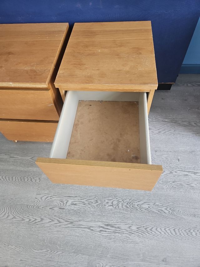 Mesillas noche madera - 2 uds